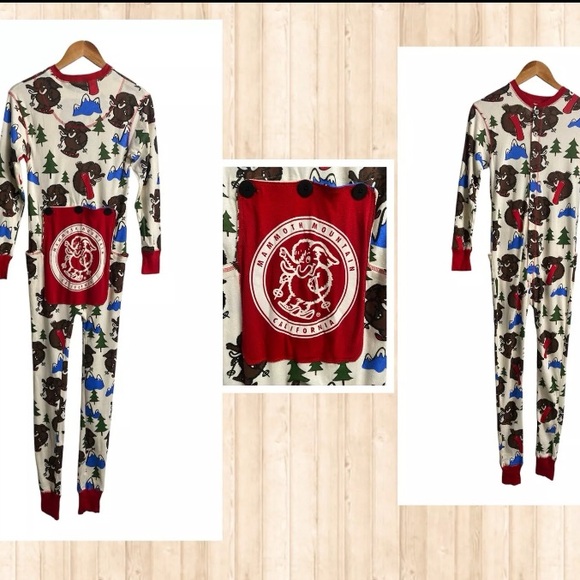 LAZY ONE Women Mammoth Mountain Long John XXS Sleepwear Pajama Flap Butt Cotton - Picture 1 of 7